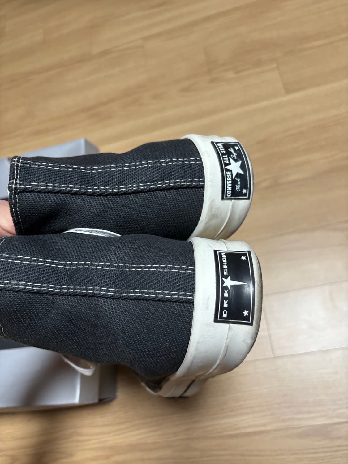 (290) 릭오웬스 컨버스 다크스타 척70 하이 블랙 상품이미지5