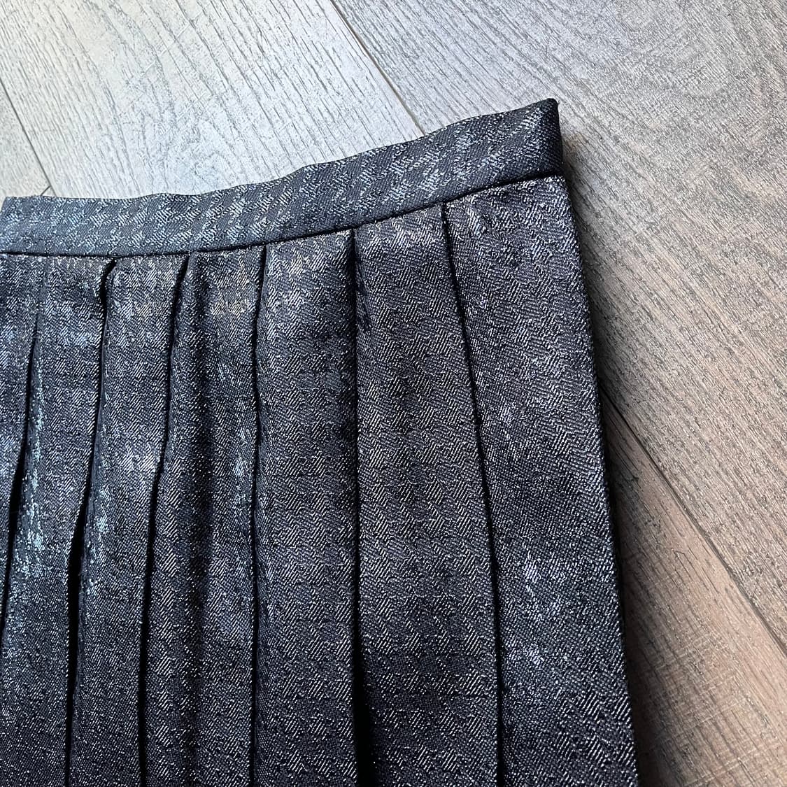 90's Glitter Hound Tooth Pattern Skirt 상품이미지2