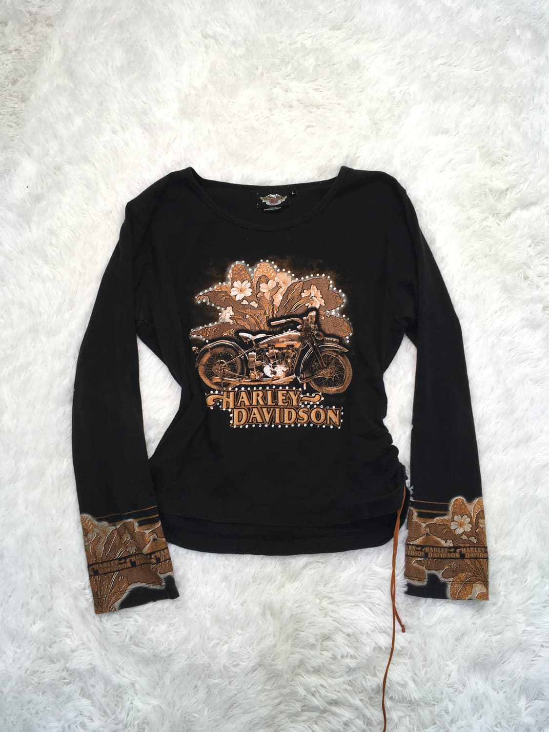 할리데이비슨 오리엔탈 큐빅 셔링 긴팔 티셔츠 상품이미지7
