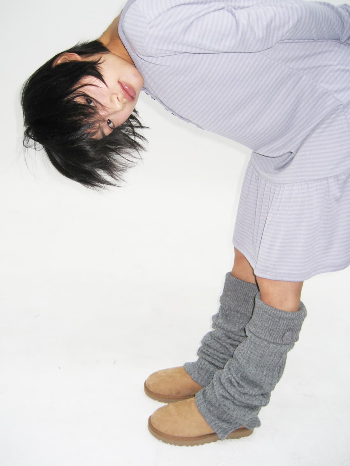 익스파이드걸 COZY BUTTON LEG WARMER GREY 상품이미지2