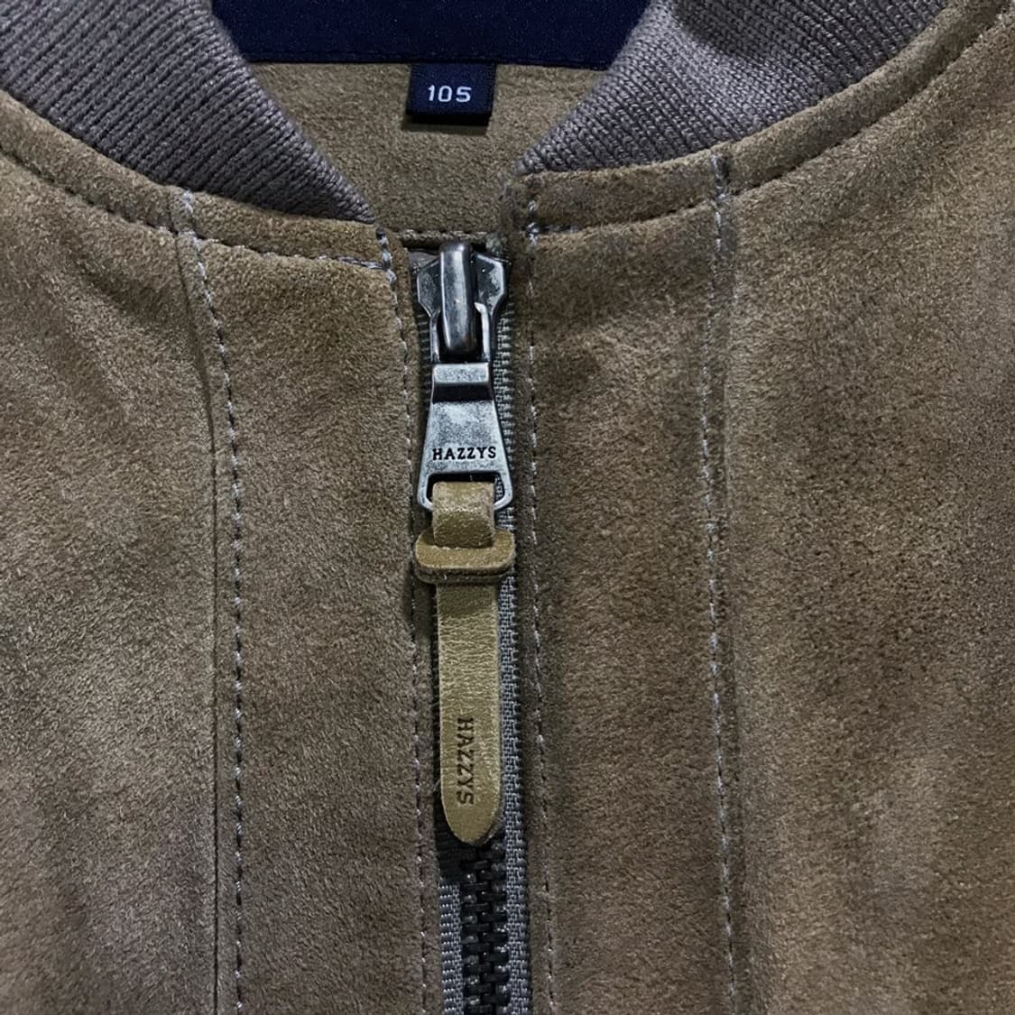 [[XL] 헤지스(HAZZYS) 리얼 스웨이드 빈티지 봄버 자켓#298 상품이미지4