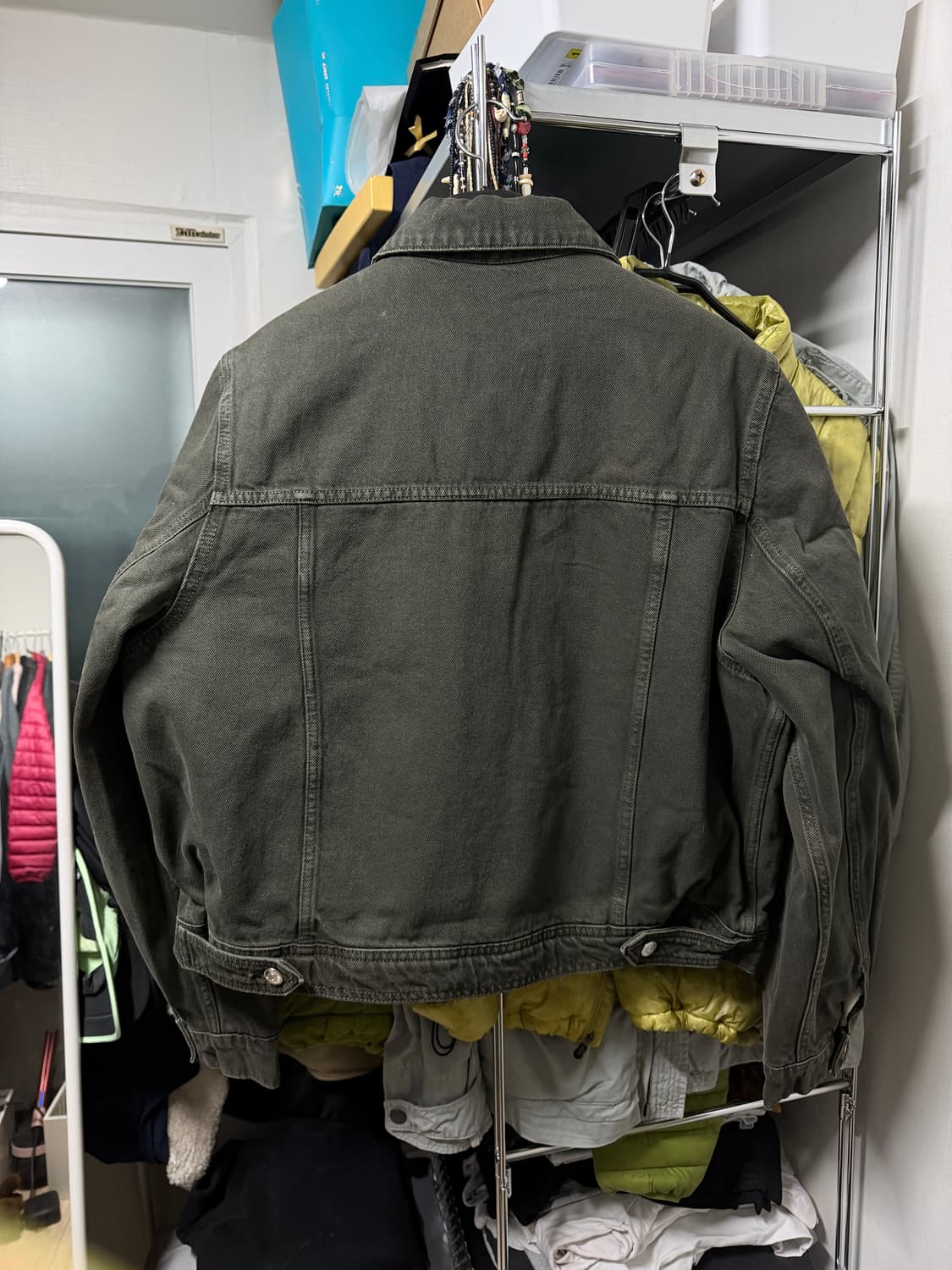 Zara Nanushka Denim Jacket L 상품이미지3