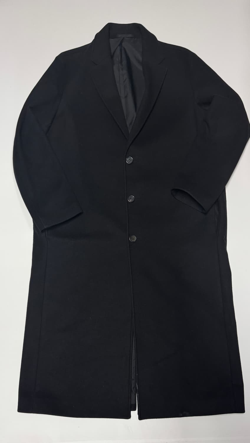 비바스튜디오 캐시미어 혼용 울 블랙 롱 코트 XL 상품이미지1