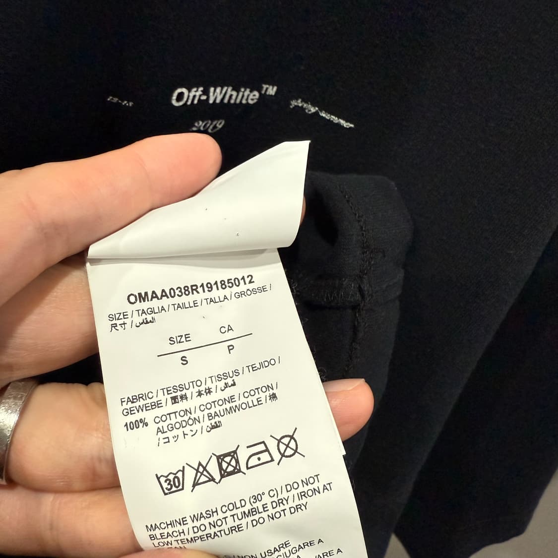 S 오프화이트 유화 에로우 반팔 티셔츠 상품이미지6