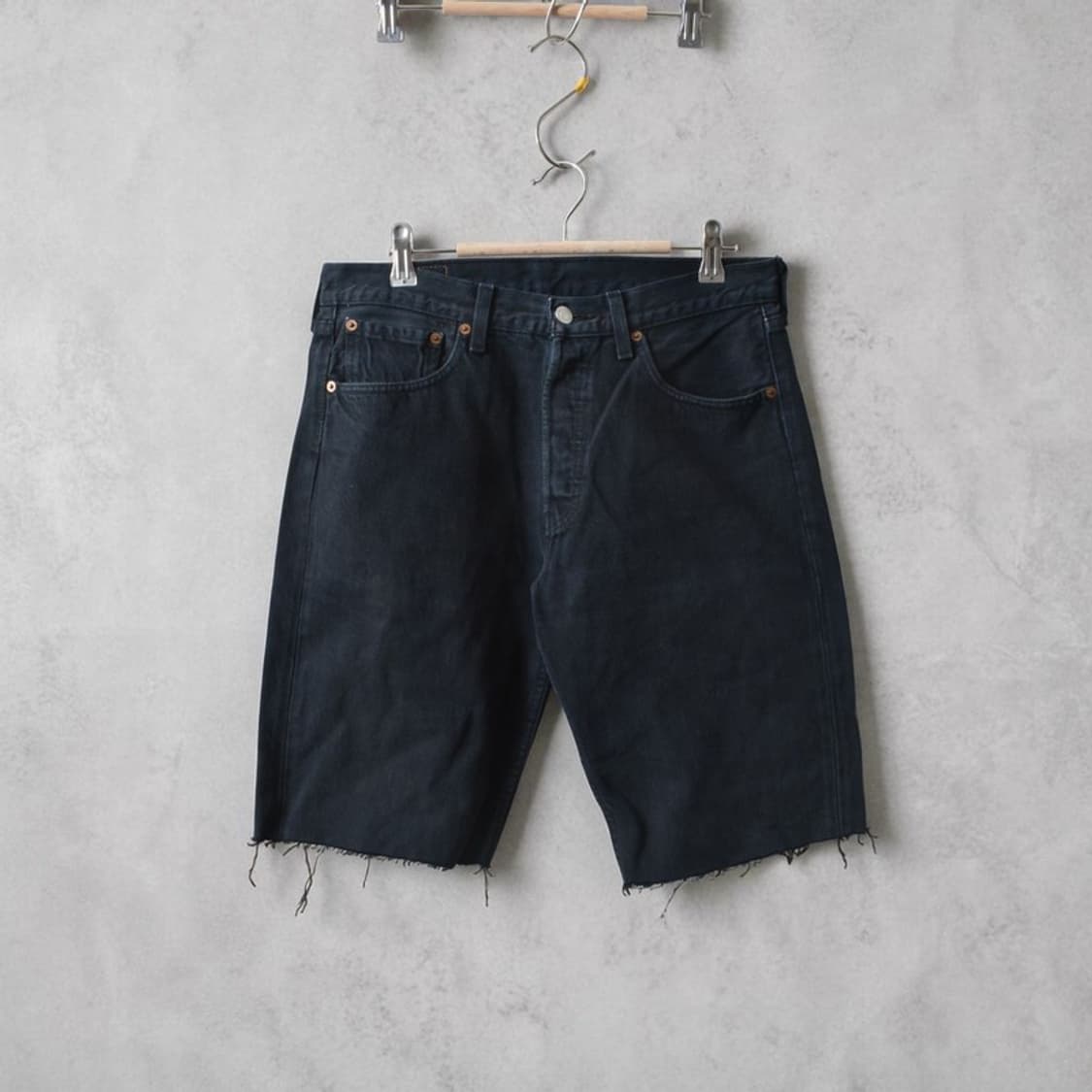 리바이스 501 흑청 컷오프 쇼츠 반바지 M0378 상품이미지1