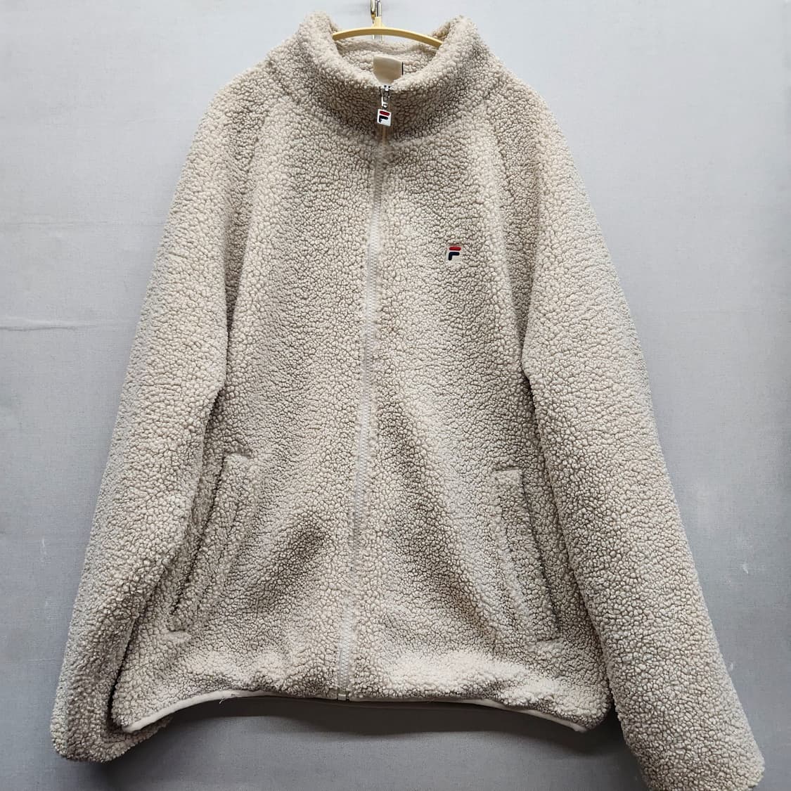 휠라 뽀글이 후리스 오버핏 집업 XL 상품이미지2