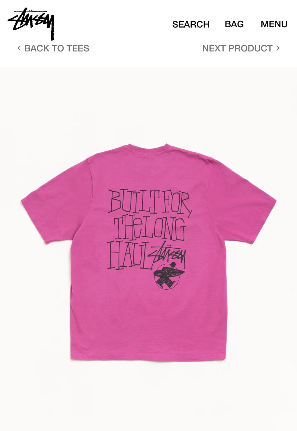 스투시 반팔 LONG HAUL TEE PIGMENT DYED 상품이미지2