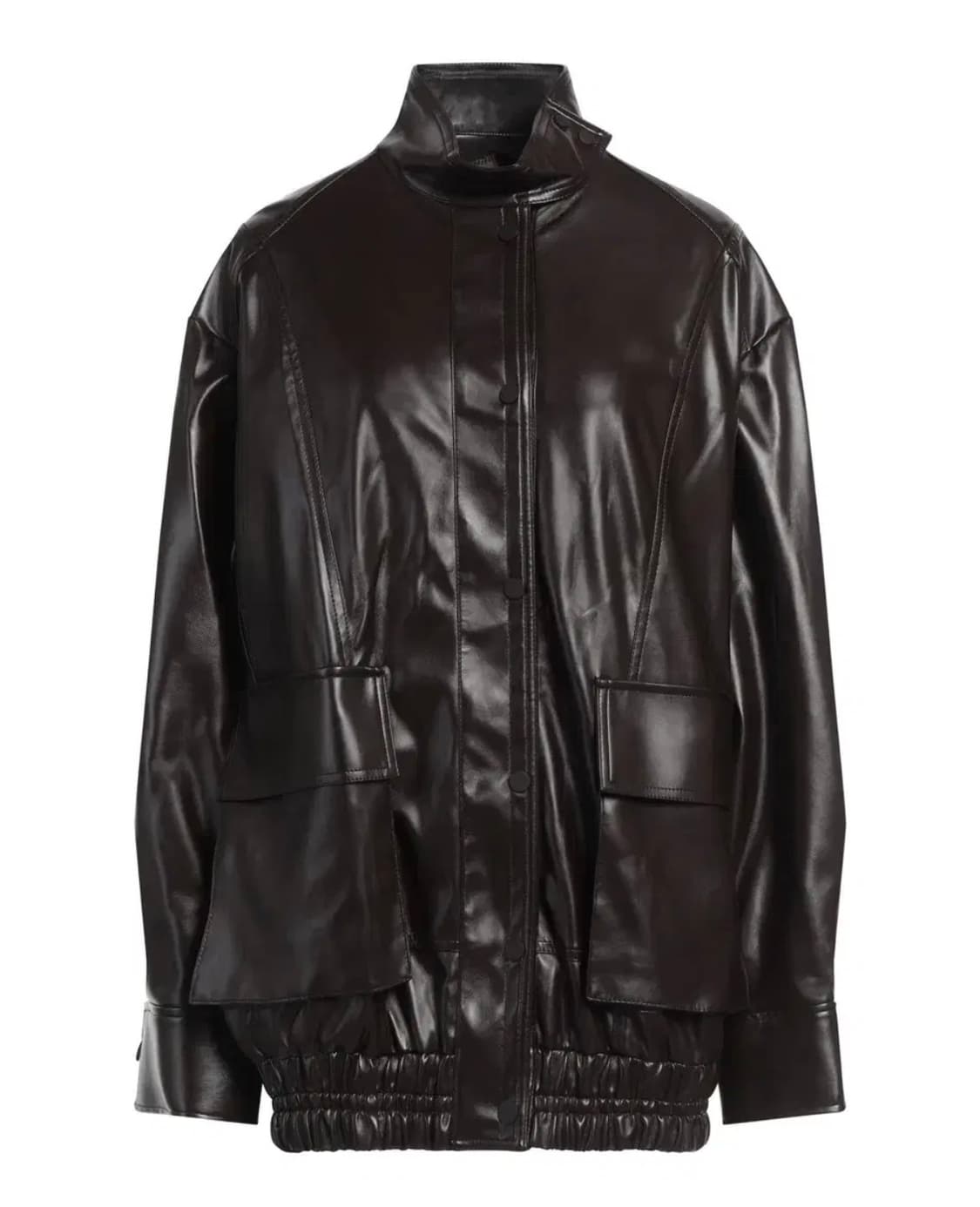 로우클래식 다크브라운 레더 자켓 상품이미지2