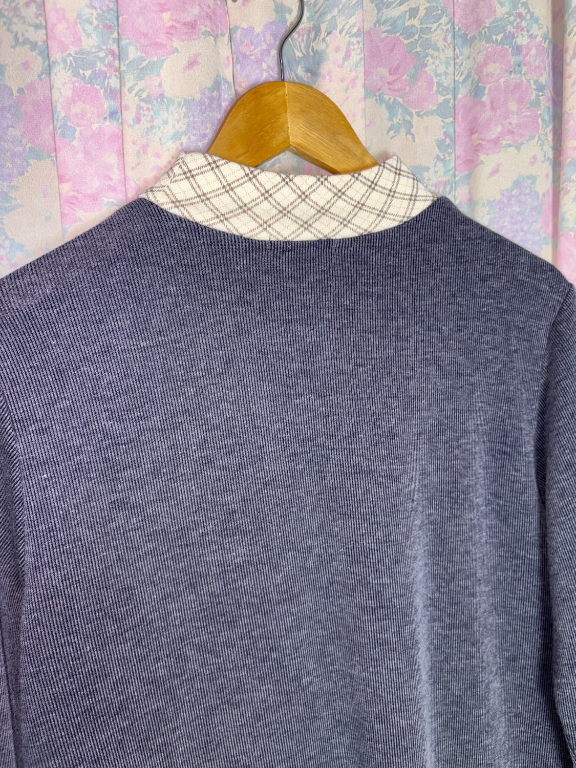 체크 레이어드 긴소매 티셔츠 상품이미지9