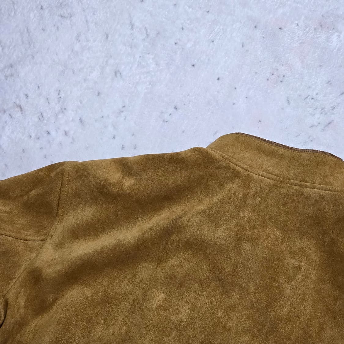빈티지 카멜 브라운 투지퍼 스웨이드 자켓 상품이미지5