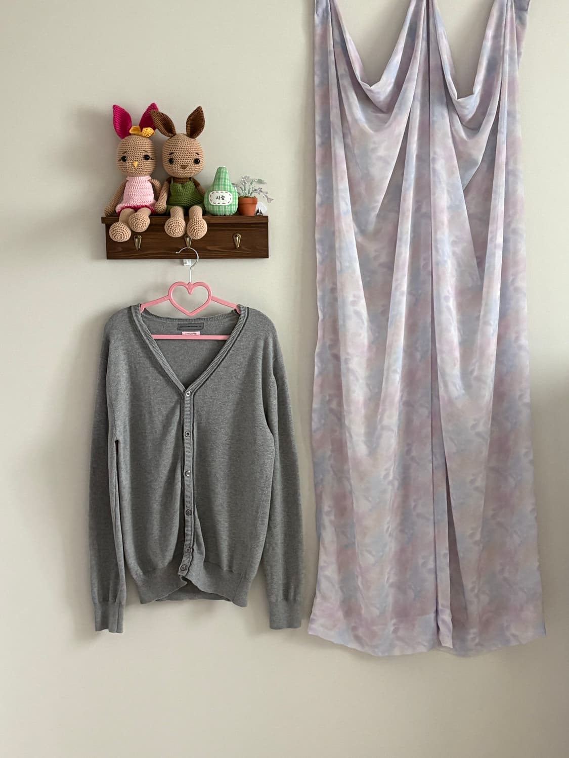 회색 니트 카디건 상품이미지1