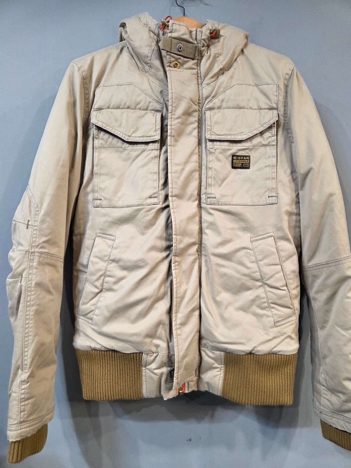 G-Star RAW 후드 패딩 점퍼 베이지(S) 상품이미지1