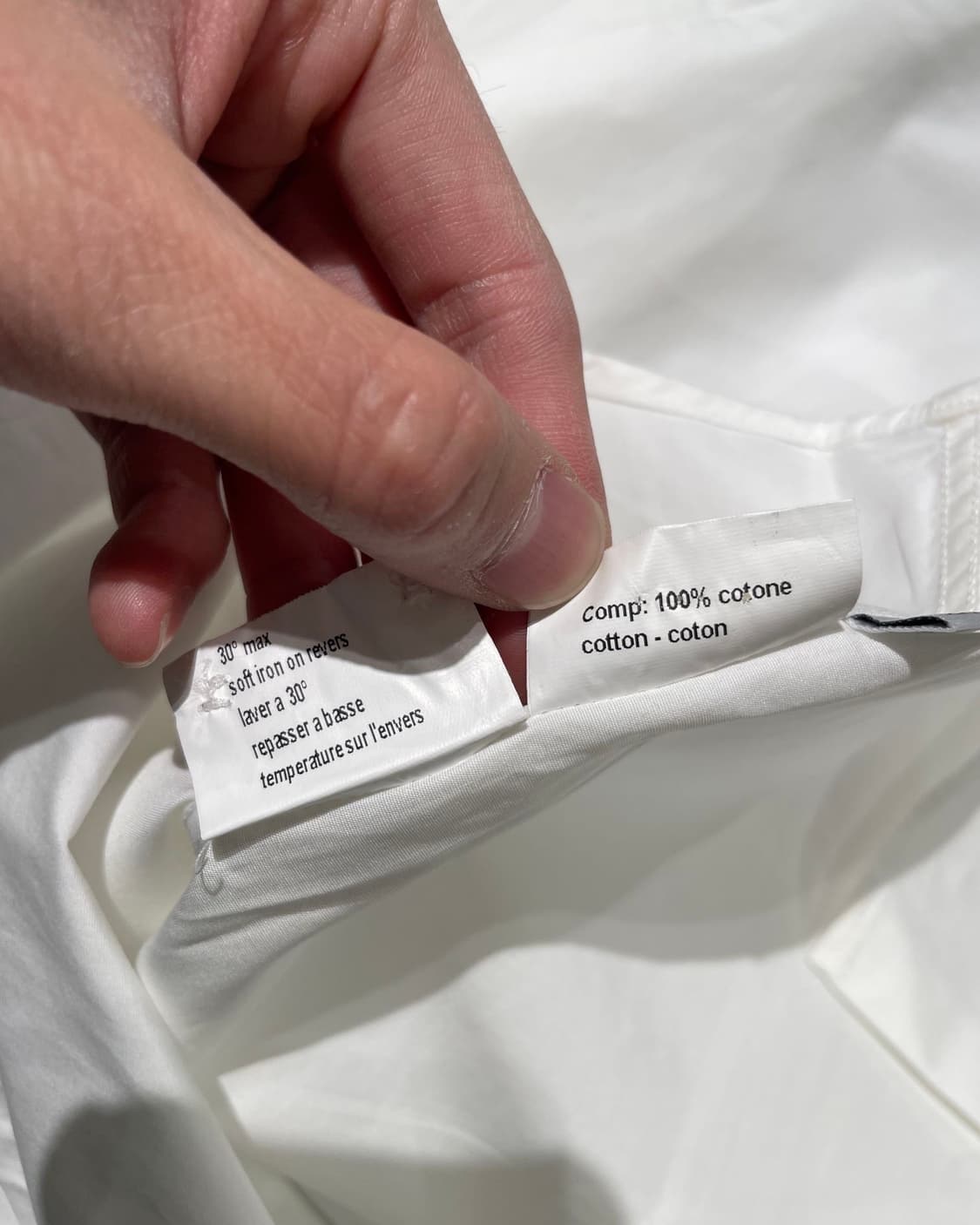 닐바렛 화이트 페이크 클립 히든 버튼 코튼 셔츠 상품이미지9