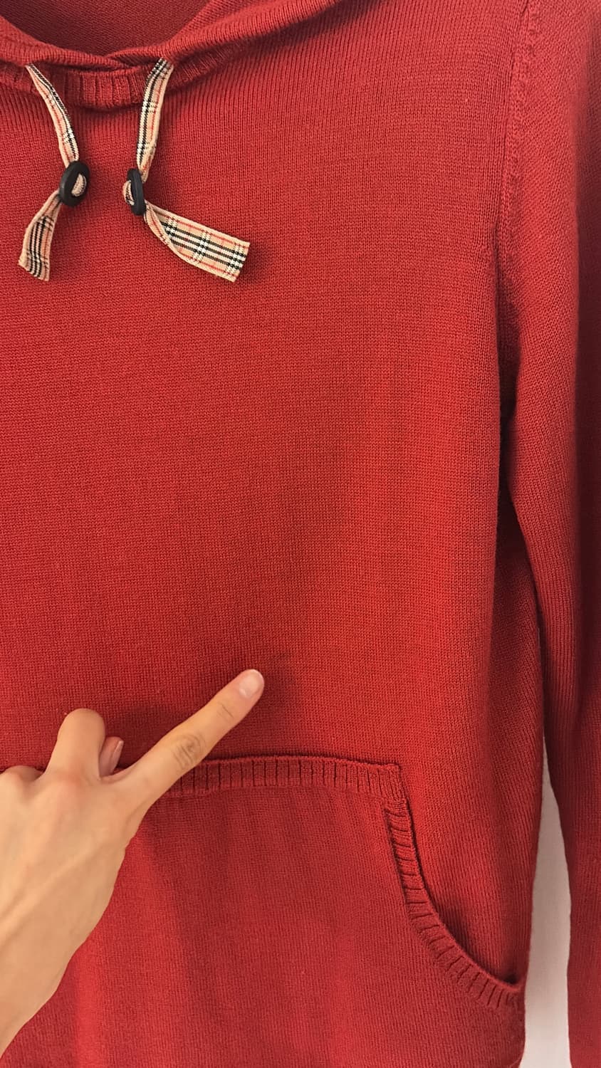 버버리 레드 후드니트 44,55 정품  상품이미지2