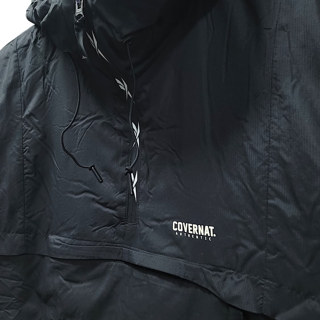 [M] 리복 X 커버낫 블랙 콜라보 기모 아노락 후드티셔츠 상품이미지5