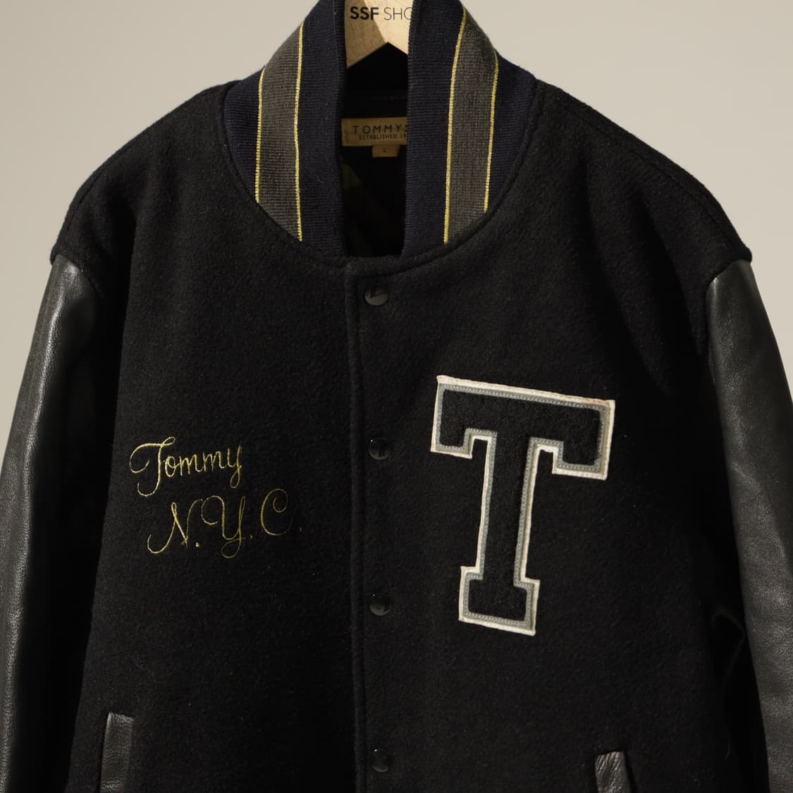 타미힐피거 울 레더 바시티 자켓 상품이미지3