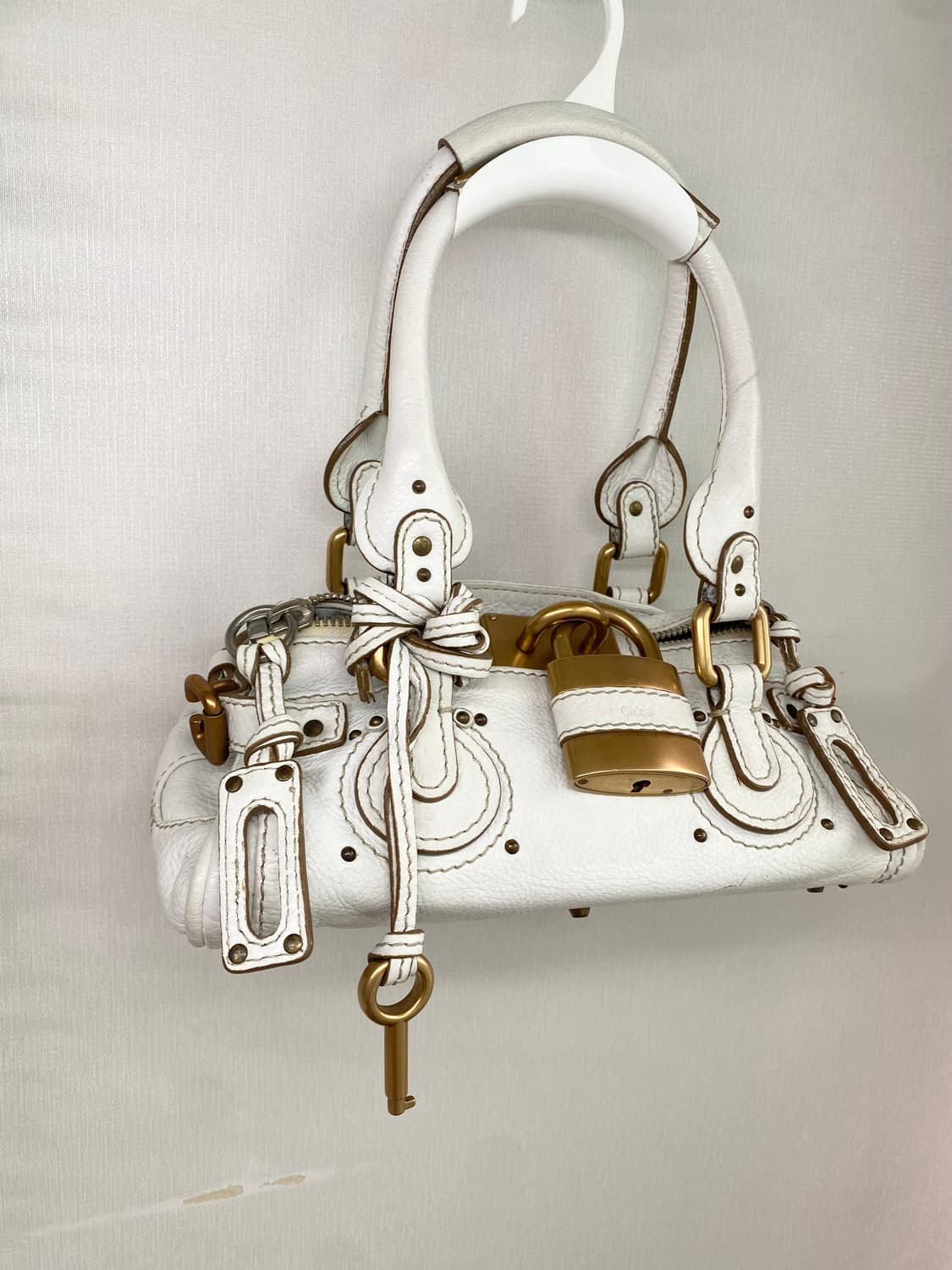 끌로에 패딩턴 미니 화이트 숄더백 (정품) 상품이미지4