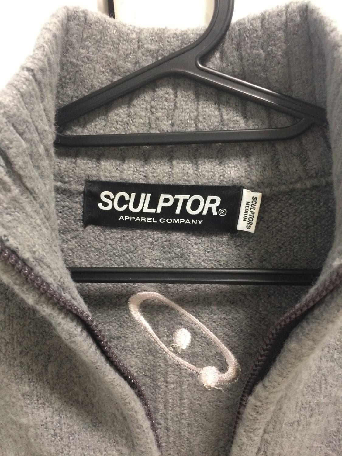 스컬프터 아톰 집업 스웨터 멜란지 그레이 S 상품이미지5