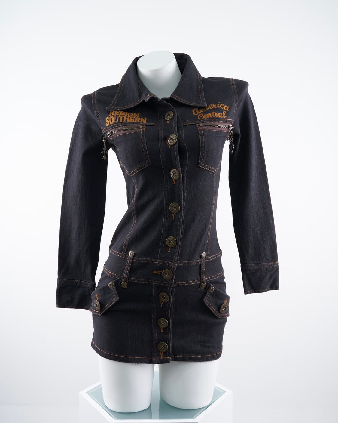 d.i.a 오네갸루 포켓 디테일 데님 원피스 상품이미지1