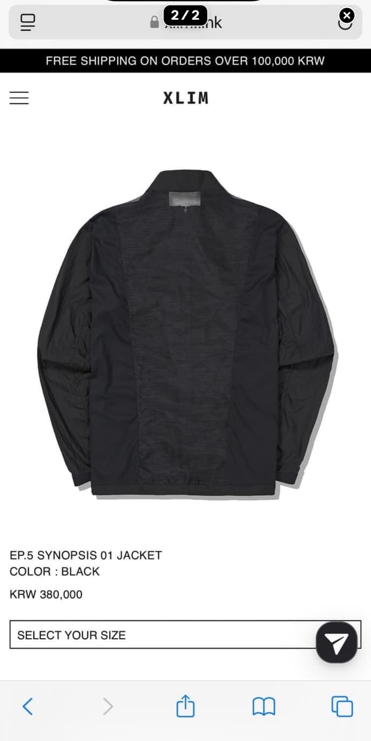 XLIM EP.5 Synopsis 01 자켓 블랙 상품이미지2