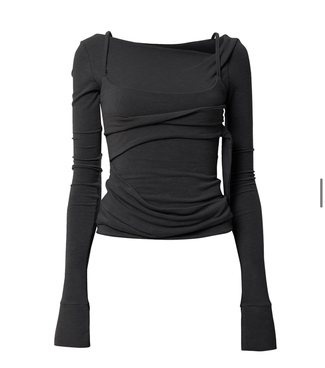 새상품) 플레어업 레이어드 뷔스티에 롱슬리브 블랙 상품이미지4