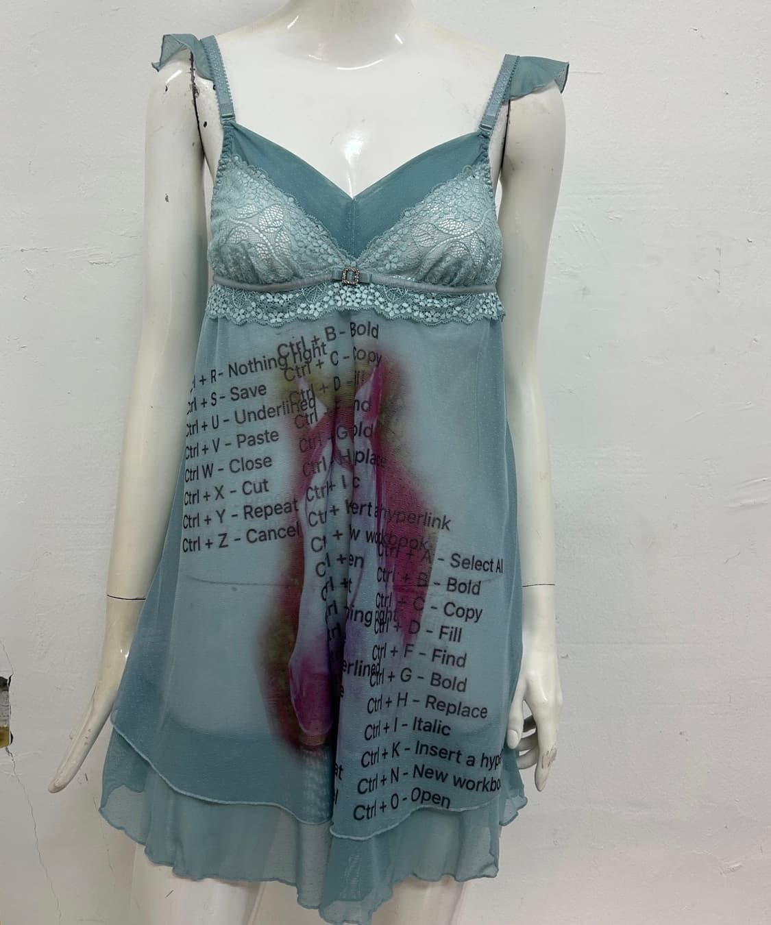 빈티지 대장 페어리 민트 슬립원피스 드림코어 상품이미지1