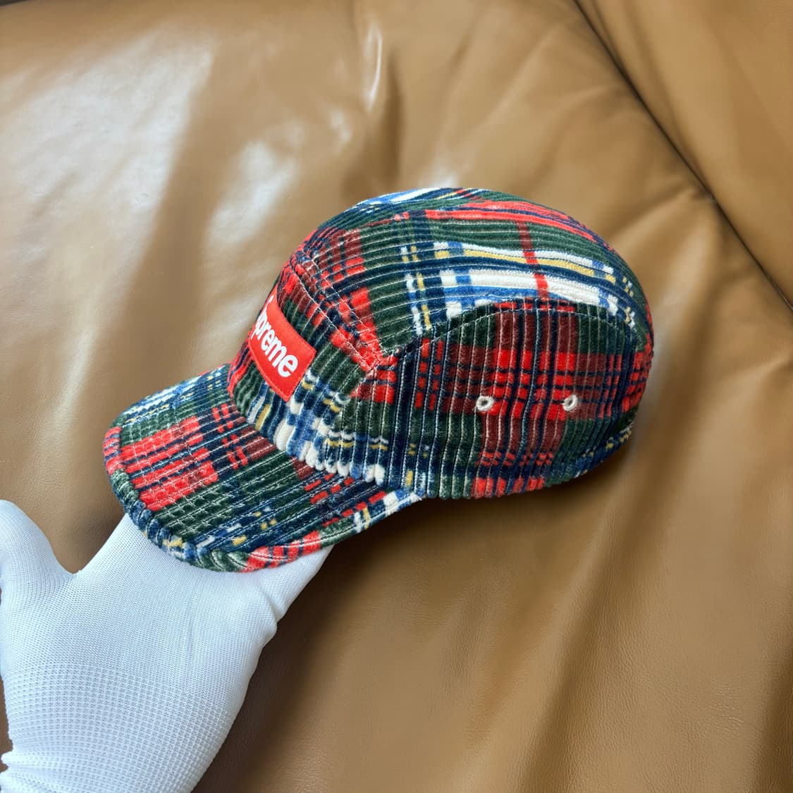 슈프림 캠프캡 모자 박스로고 22ss 플래드 체크 상품이미지5