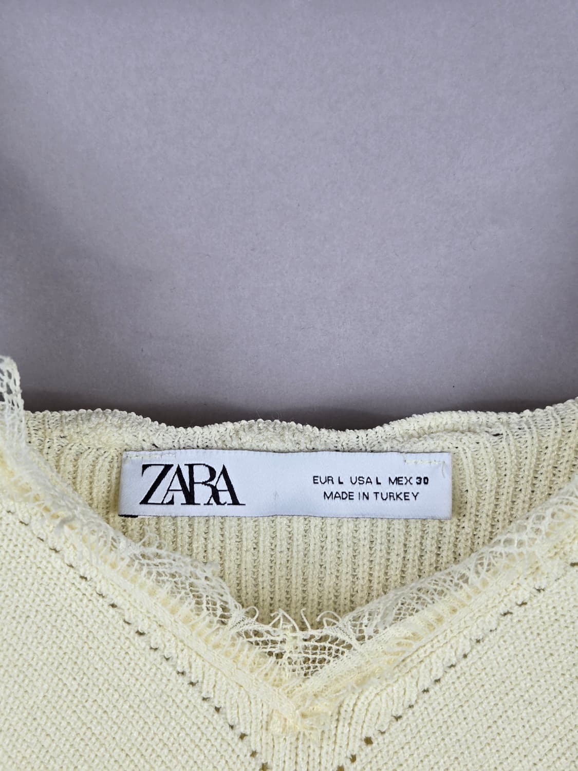 [무료배송]자라 L 여성 레이어드 니트 크롭 뷔스티에 나시 조끼 상품이미지5