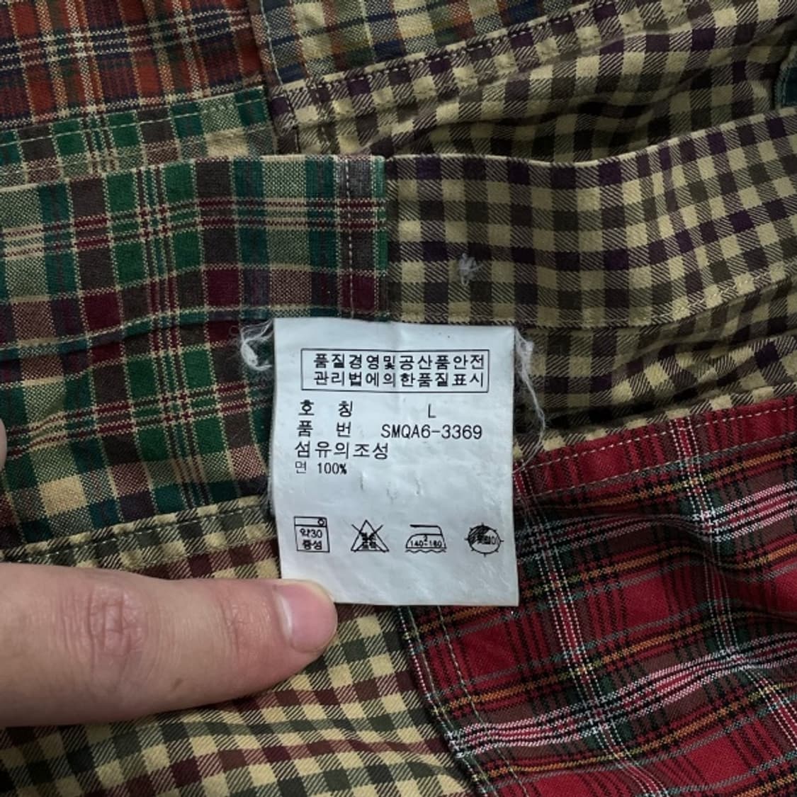 100 폴로 마드라스 패치워크 셔츠  상품이미지4