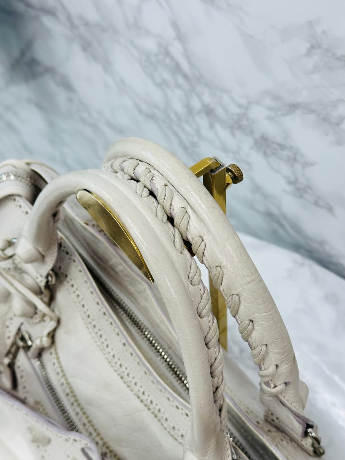 발렌시아가 자이언트 모터 시티백 화이트 상품이미지6