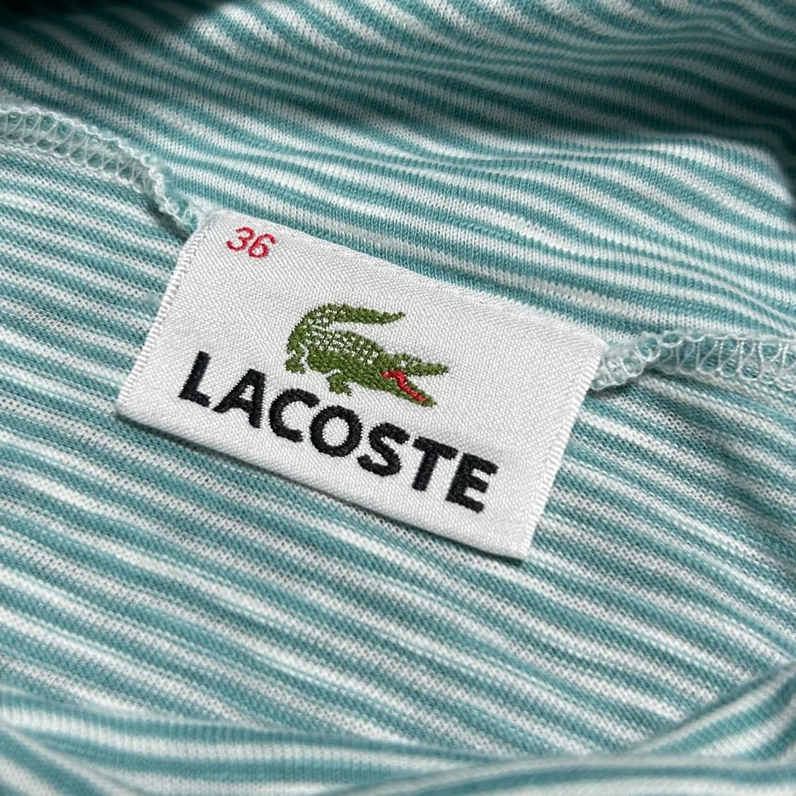 [M] Lacoste 라코스테 터틀넥 롱슬리브 스트라이프 티셔츠 상품이미지5