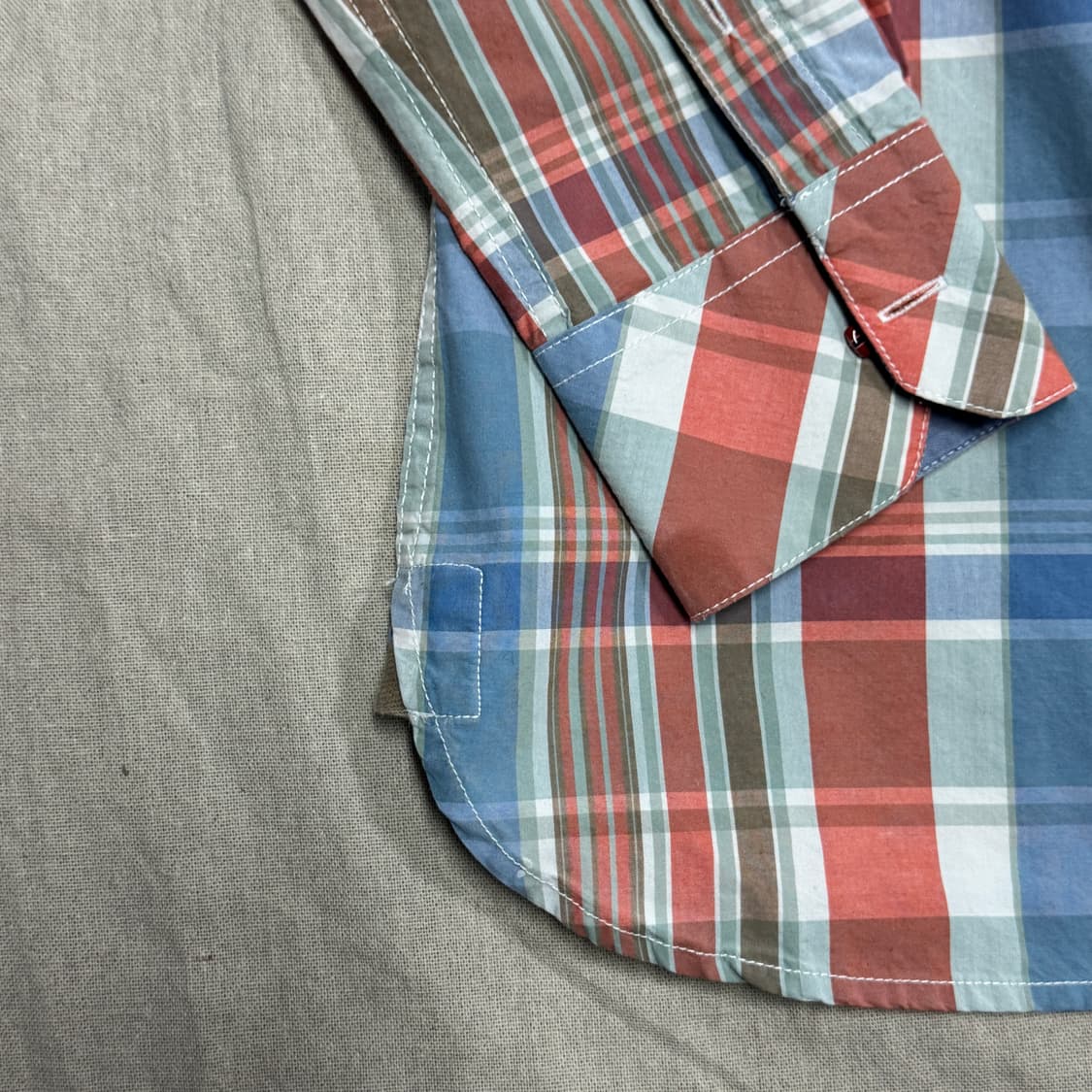 나파피리 피치 체크셔츠 M 상품이미지3