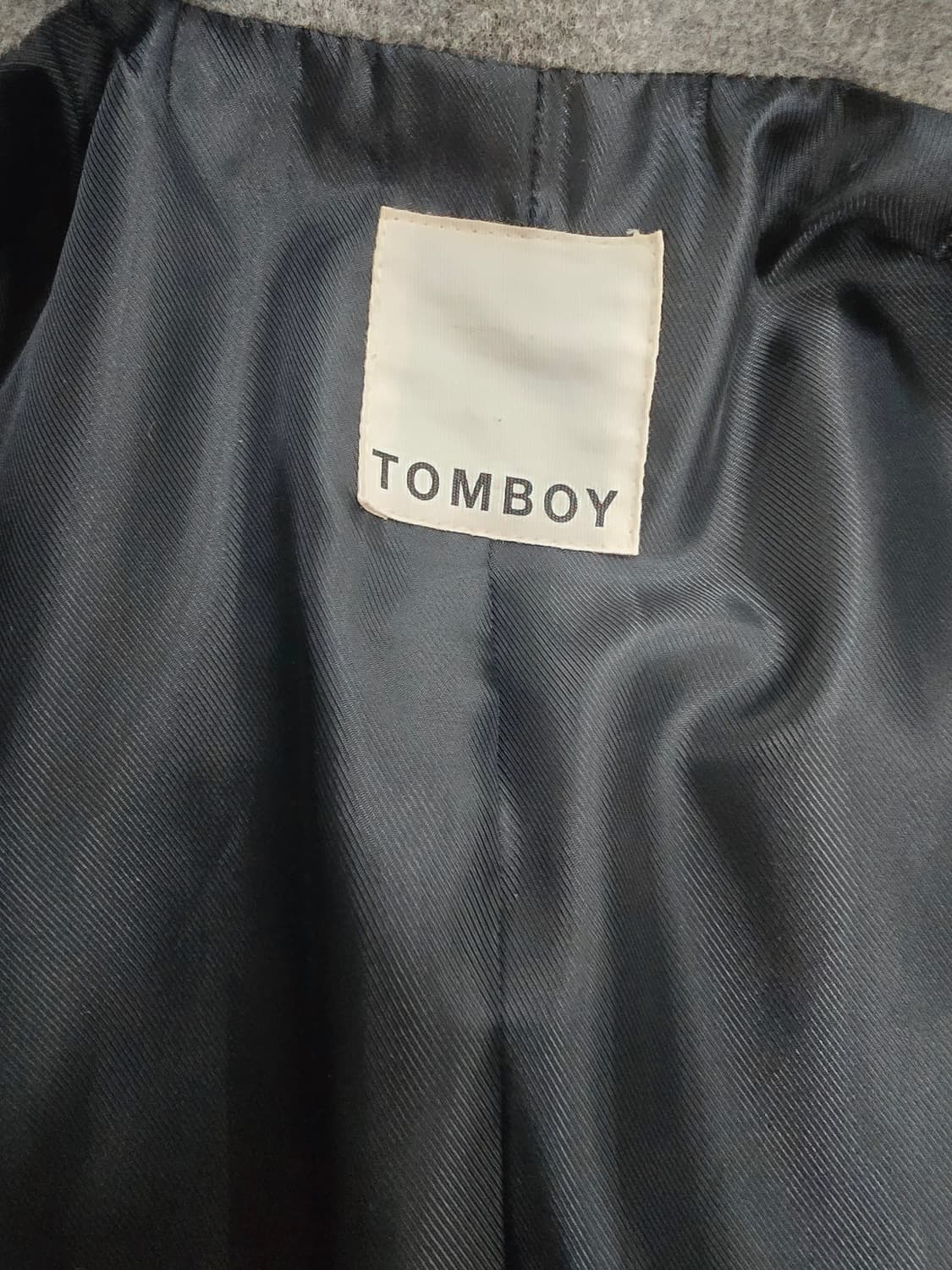 톰보이 회색 더블 코트 모앙고라혼방 상품이미지8