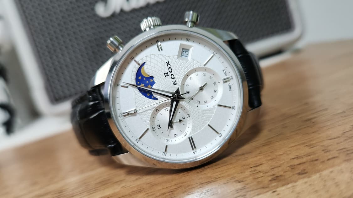 # 【EDOX】에독스 문페이즈 크로노그래프 스위스 남성 명품시계 급처 상품이미지9