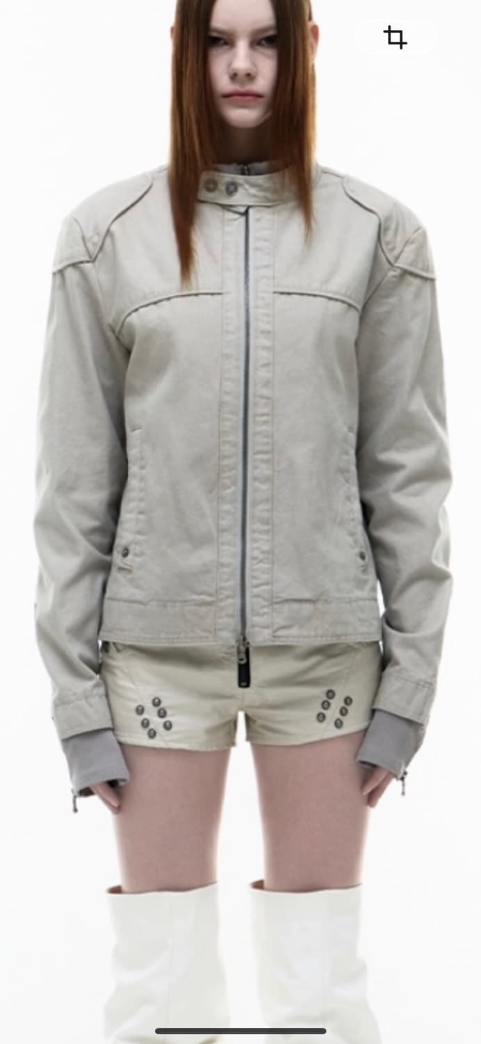 구해요 삽니다 opus0012 오퍼스 바이커자켓 아이보리 상품이미지1