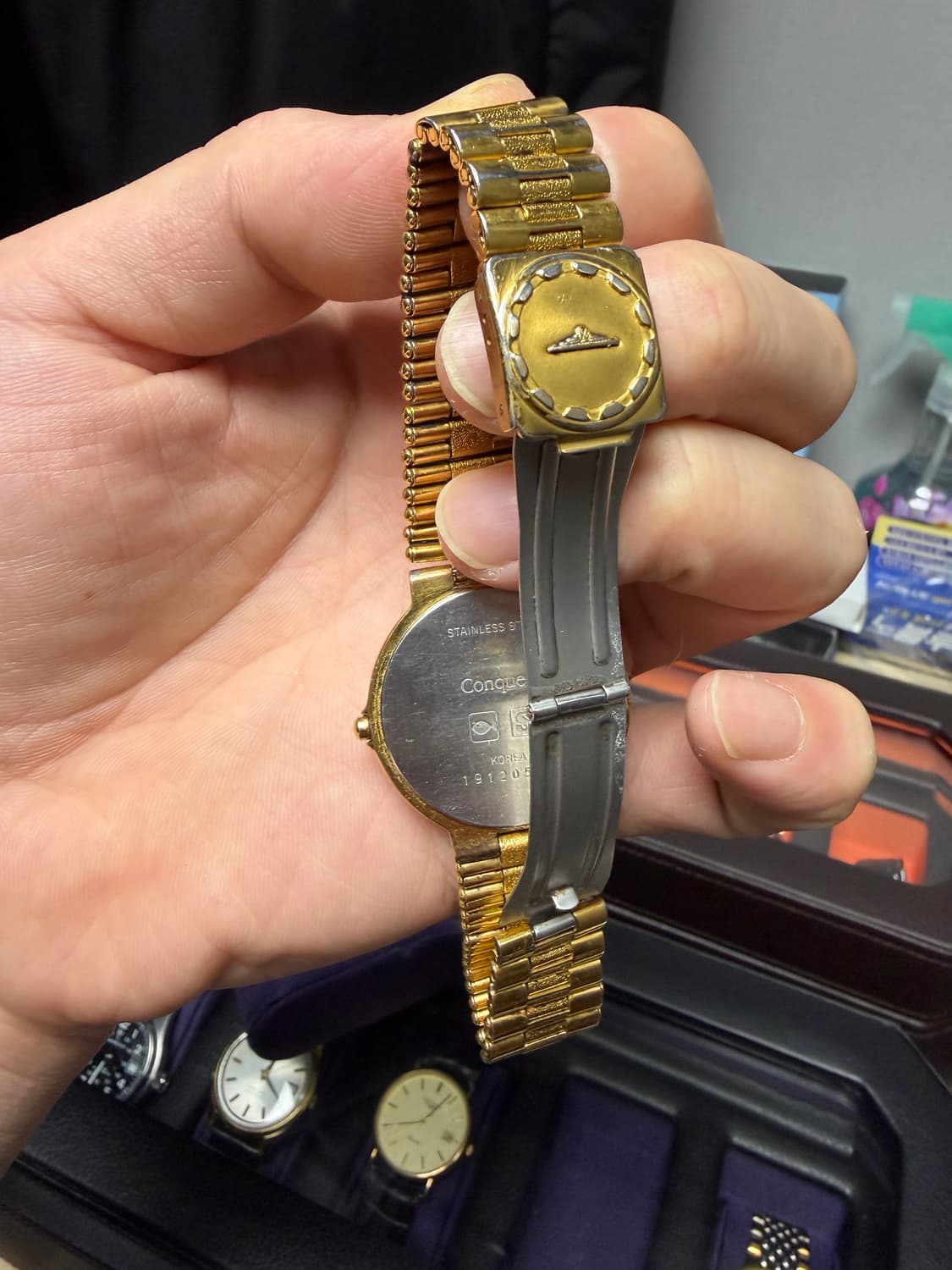 론진 쿼츠 금장 시계 상품이미지2