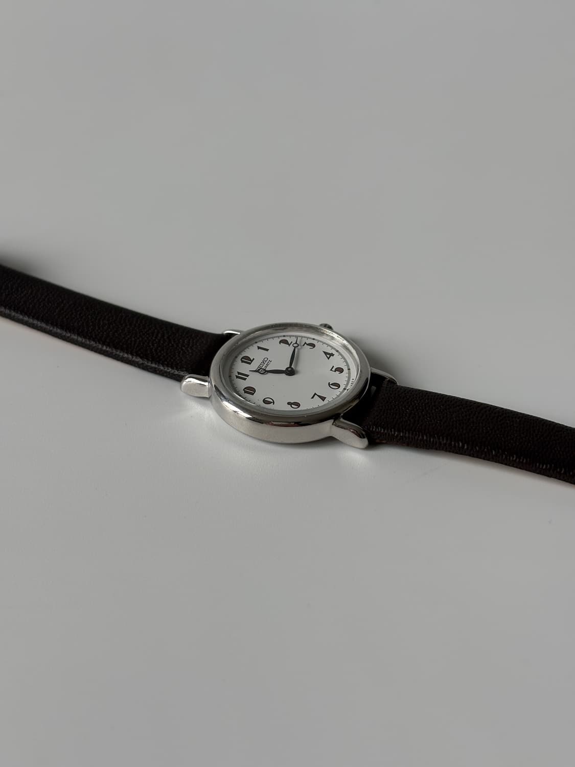 1980년대 아라빅 인덱스 실버 쿼츠 여성 상품이미지5