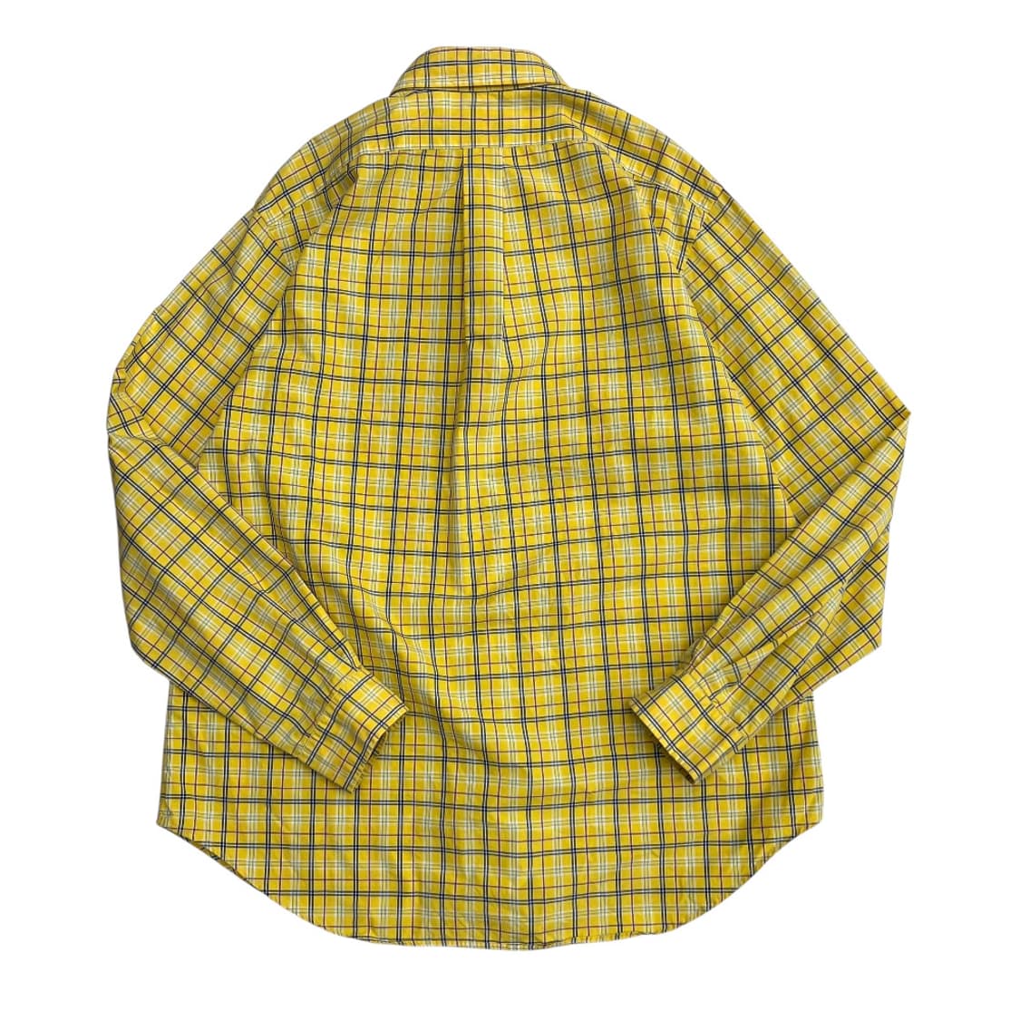 폴로 랄프로렌 네이비포니 옐로우 타탄체크 셔츠 L 상품이미지3