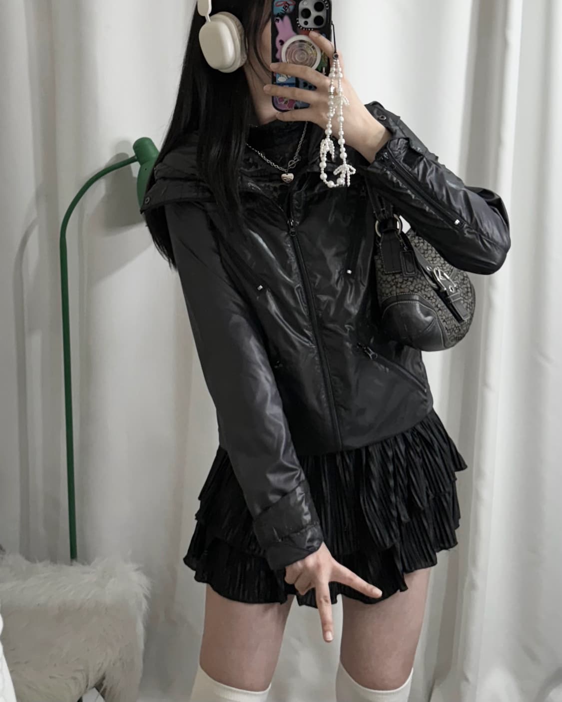 차콜 그레이 빅 카라 바람막이 자켓 상품이미지3