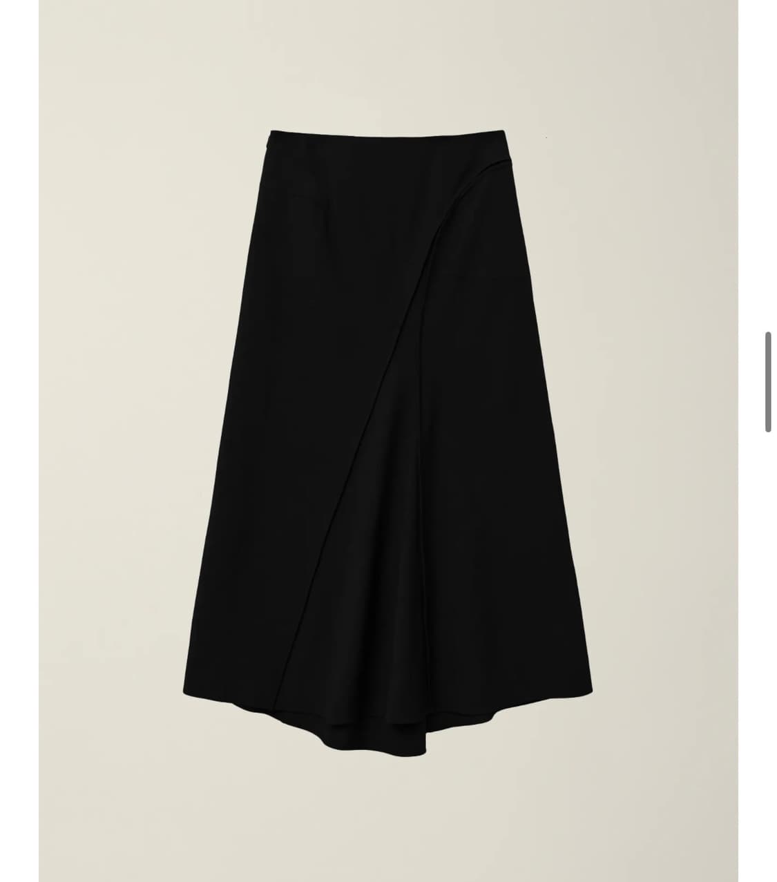 EE OBLIQUE CUT LONG SKIRT BLACK 상품이미지4