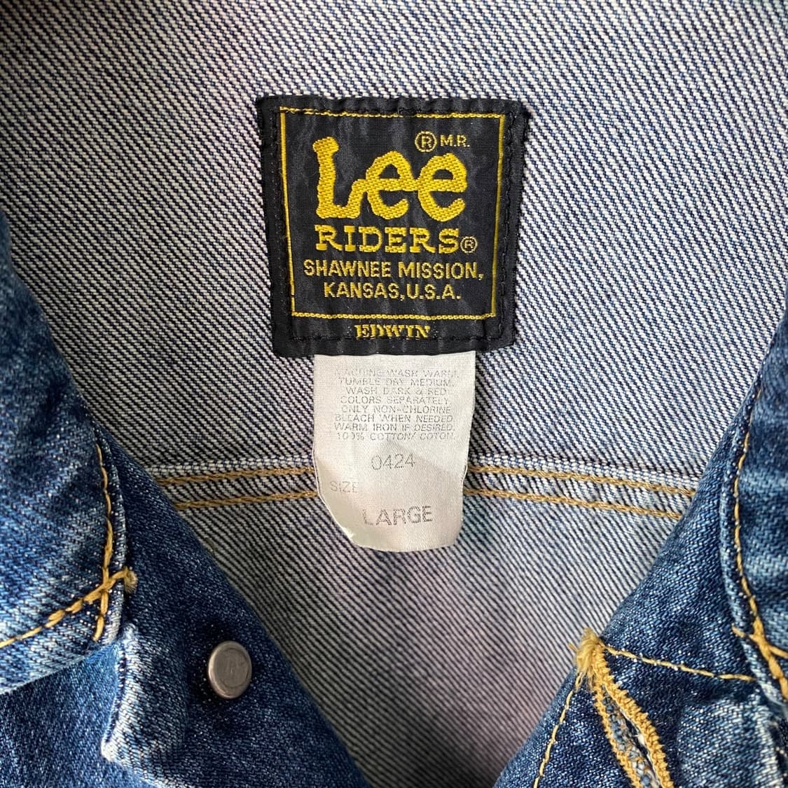 (L)90s Lee 리 0424 데님 트러커자켓 상품이미지3