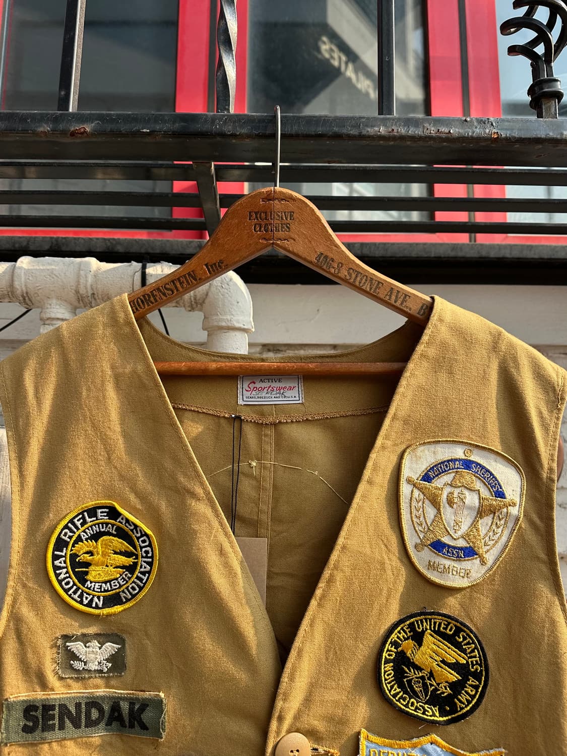 70-80s Sears 크레이지 패치워크 헌팅 베스트 상품이미지3