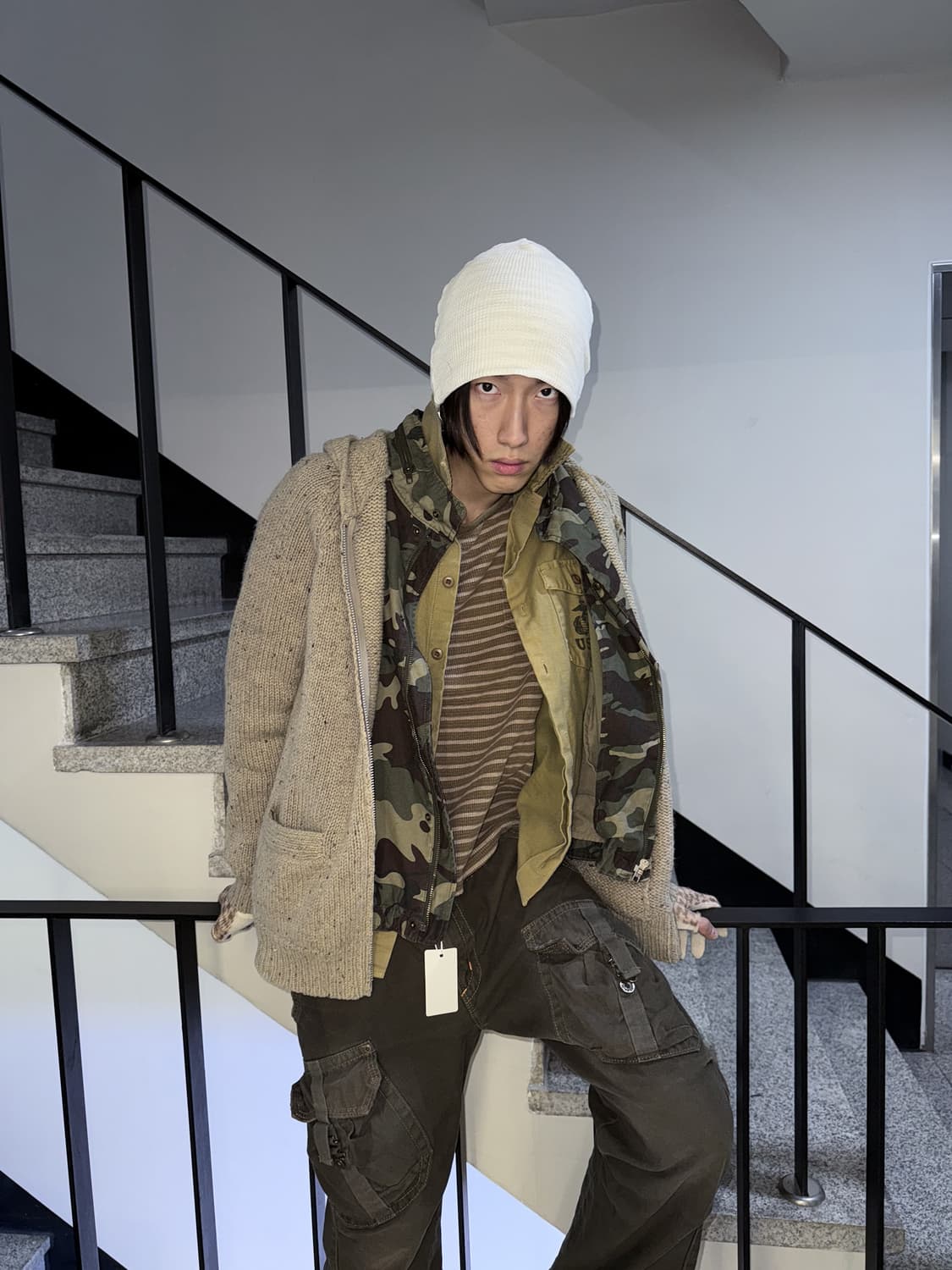 heavy knit hooded zipup jacket 상품이미지2