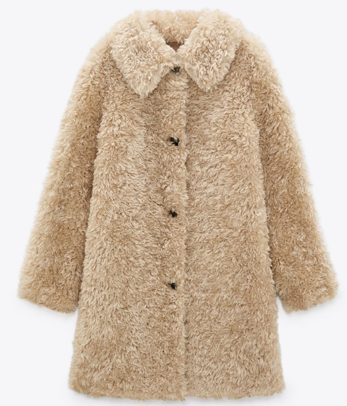 자라 테디 뽀글이 코트 에코퍼 코트 베이지 m 상품이미지1