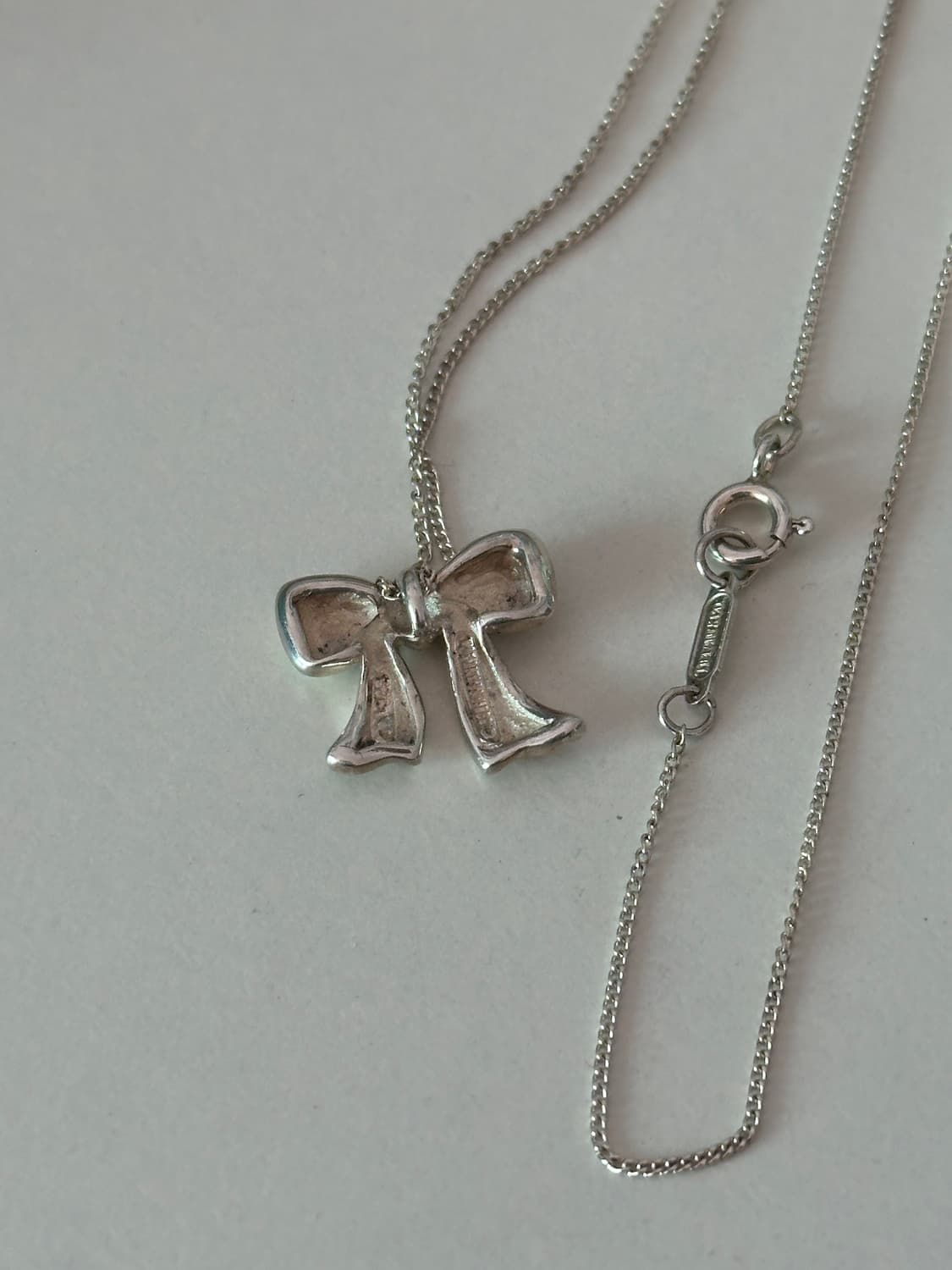 Tiffany & Co Ribbon 925Silver Necklace🎀 상품이미지4