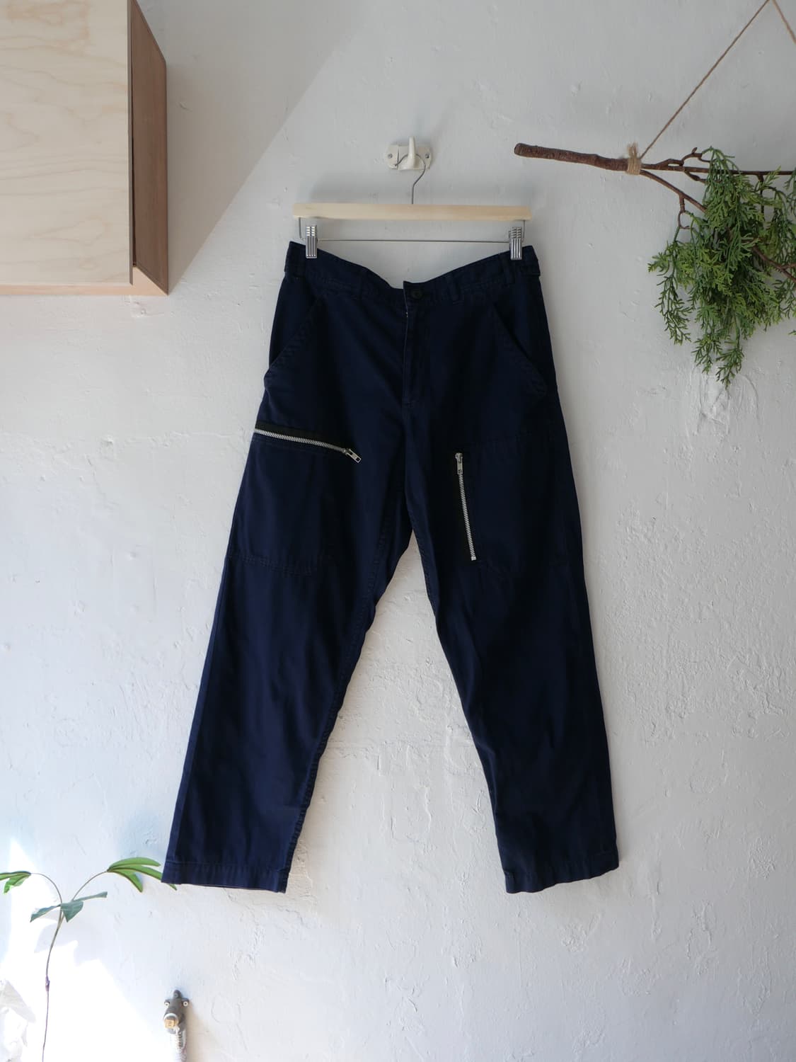 꼼데가르송 블랙 지퍼 디테일 코튼 팬츠 상품이미지4