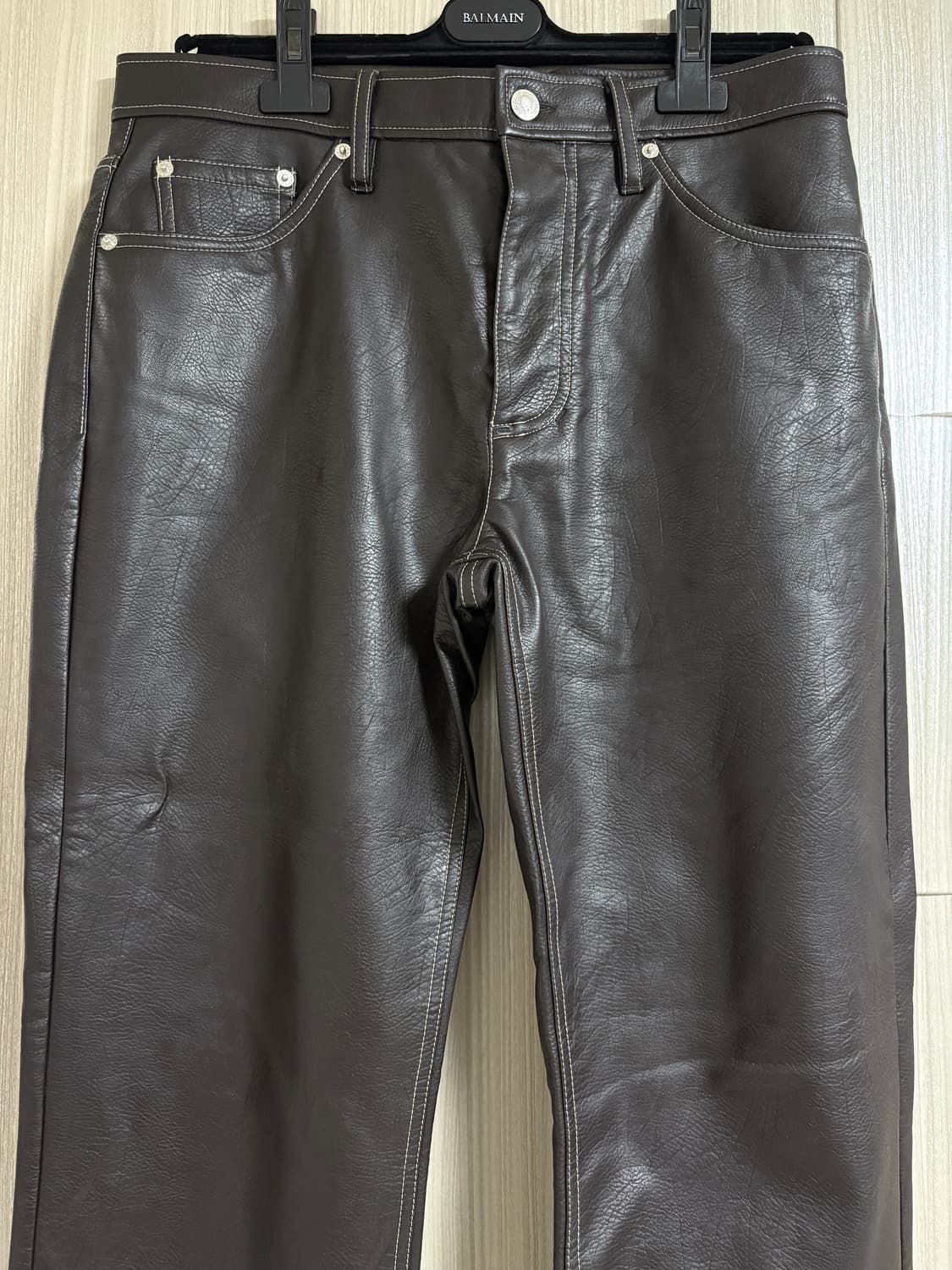 세퍼(sefr) 브라운 가죽바지 상품이미지2