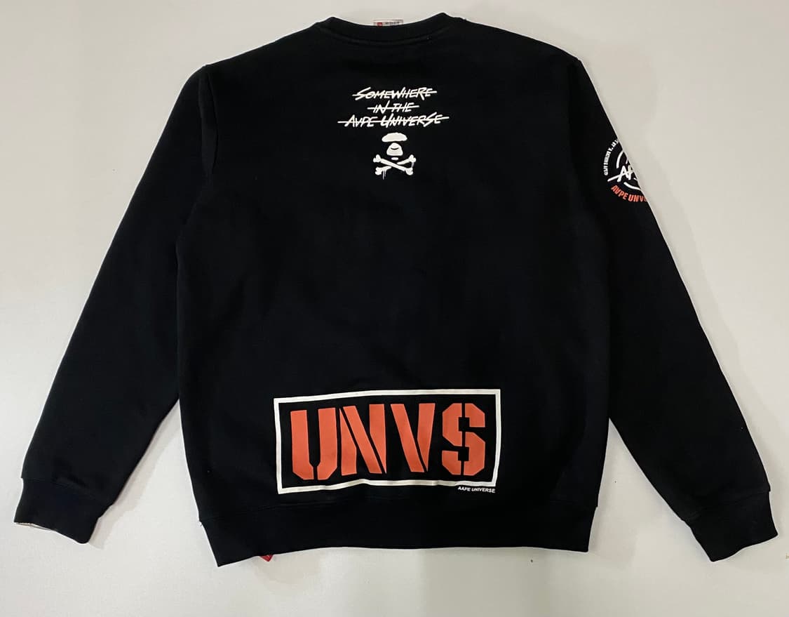 AAPE by A BATHING APE 맨투맨 블랙 상품이미지2