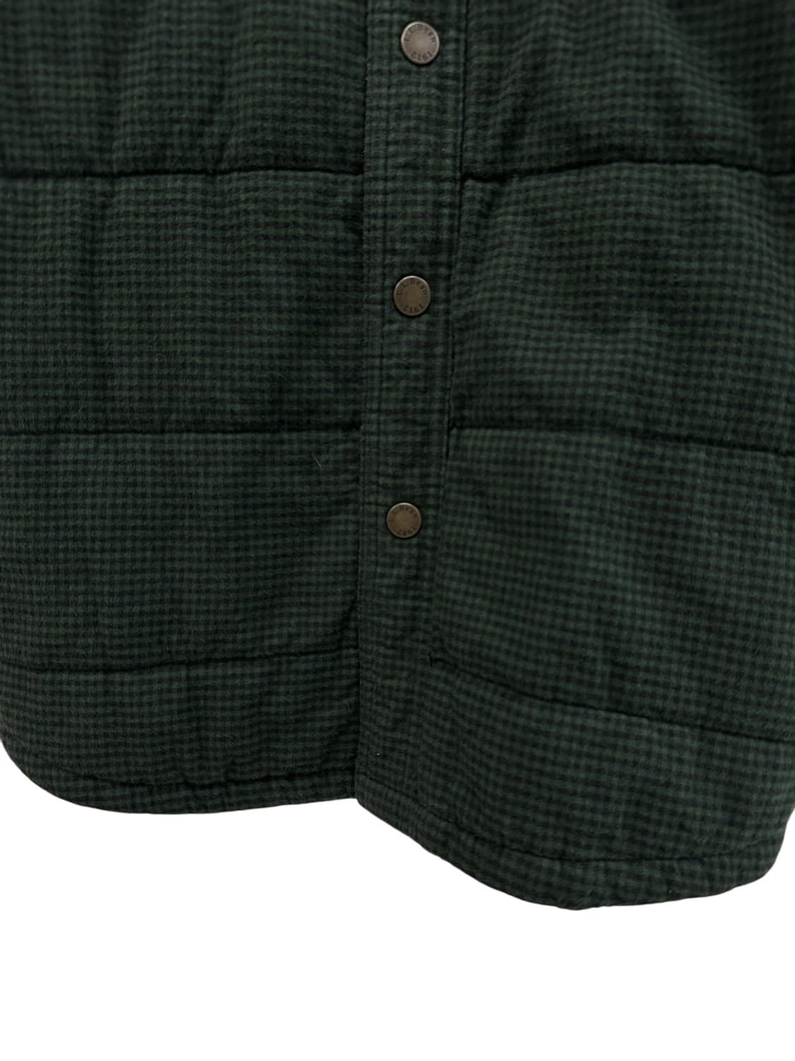 엘엘빈 깅엄체크 누빔자켓 다크그린 (M~L) 상품이미지5