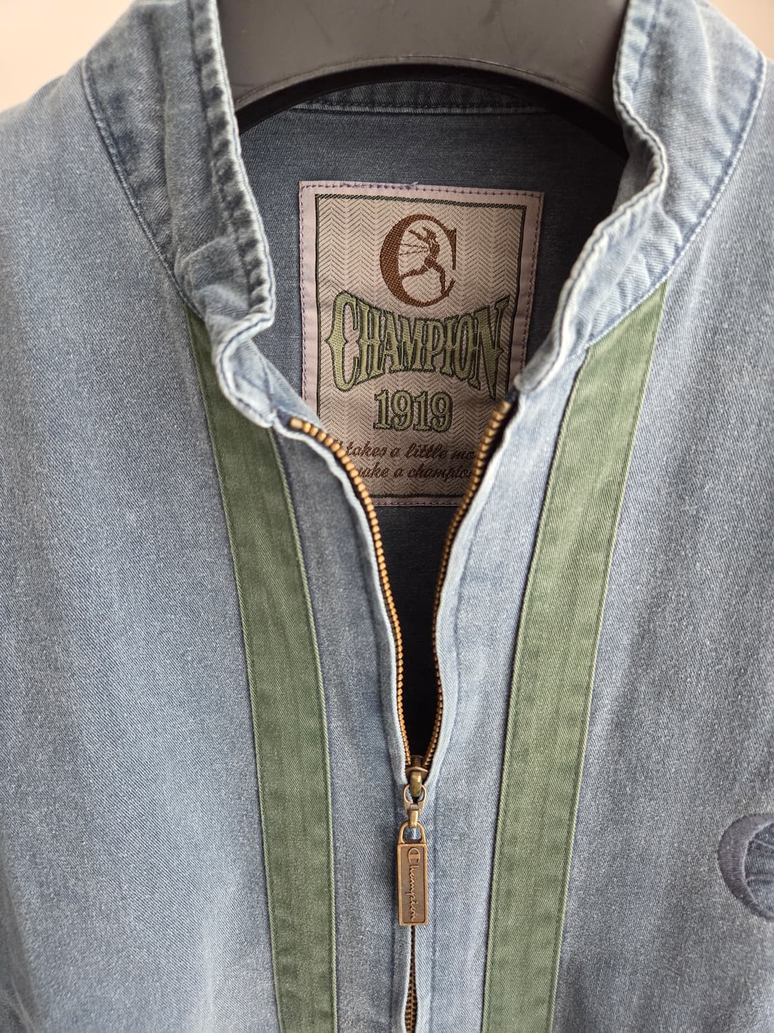 챔피온 빈티지 봄버 블루종 자켓 상품이미지2